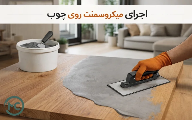 میکروسمنت روی چوب