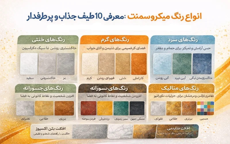 انواع رنگ میکروسمنت
